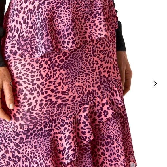 **** Whistles Wild Cat Print Skirt (R) - Picture 4 of 12